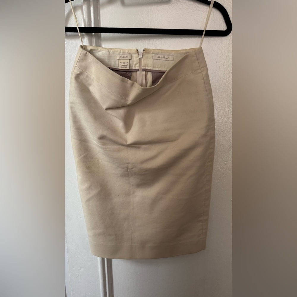 Cream color J Crew Pencil skirt - must go by 7/1